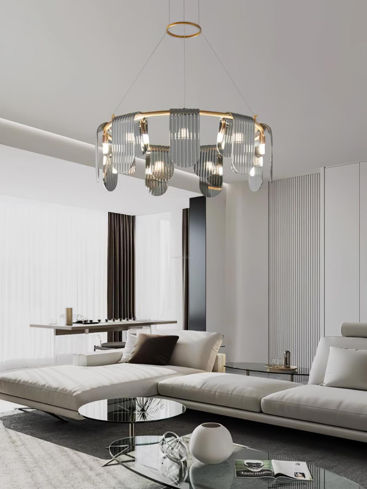 Folioles Brass Chandelier with 6/9/12 lamps - -1-Luxehomezone