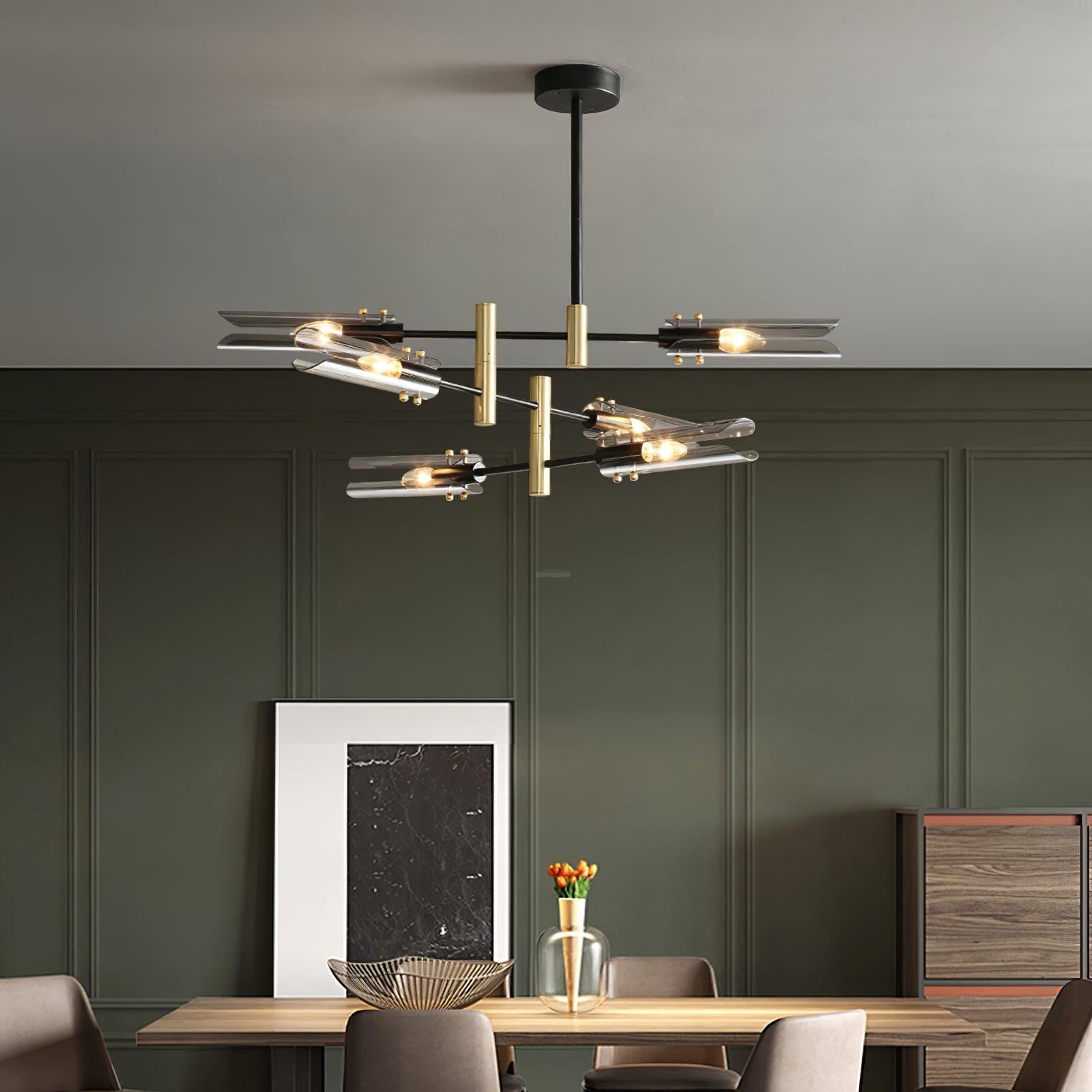 Astrid Double Chandelier with 4/6/8 heads - Tube-1-Luxehomezone