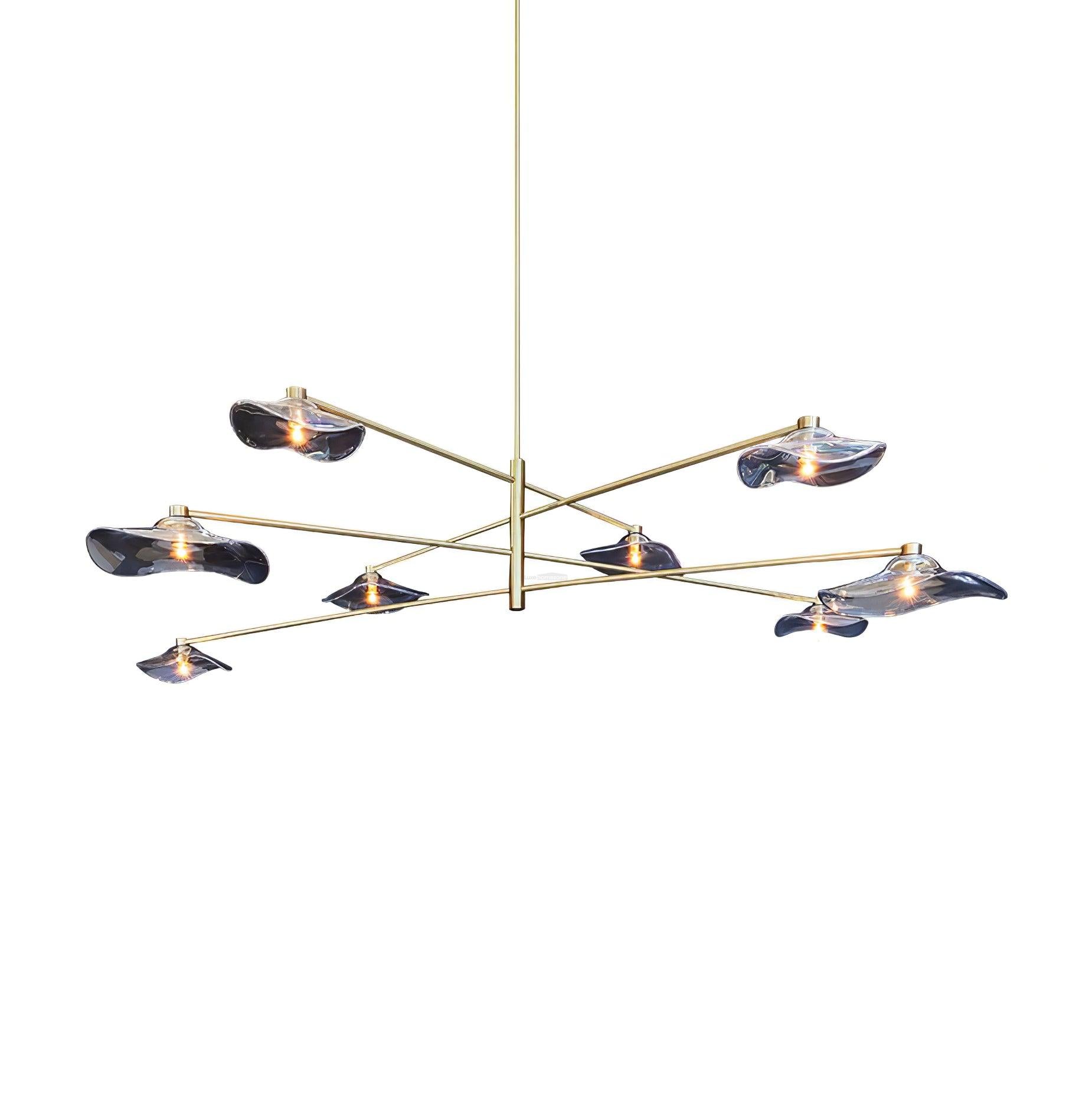 Lotus Leaves Glass Chandelier 39.4''/47.2'' - Lotus Leaf-1-Luxehomezone
