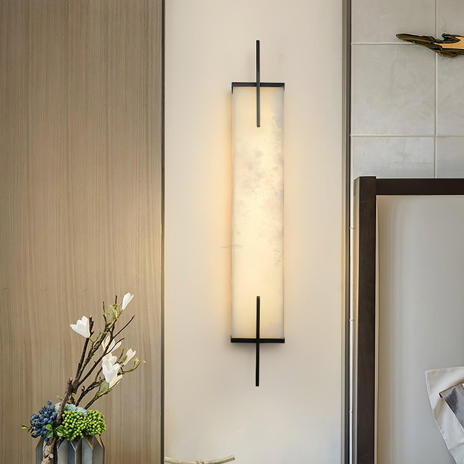 Calliope Wall Lamp Alabaster - Alabaster, Alabaster Wall Lamp-1-Luxehomezone