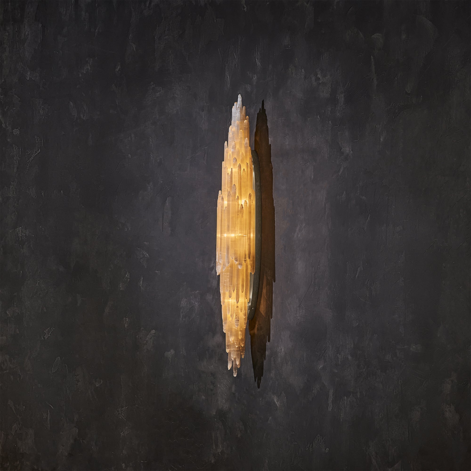 Art Selenite Wall Sconce - Living Room, Selenite Series, Wall Sconce- Wall Sconce1-Luxehomezone