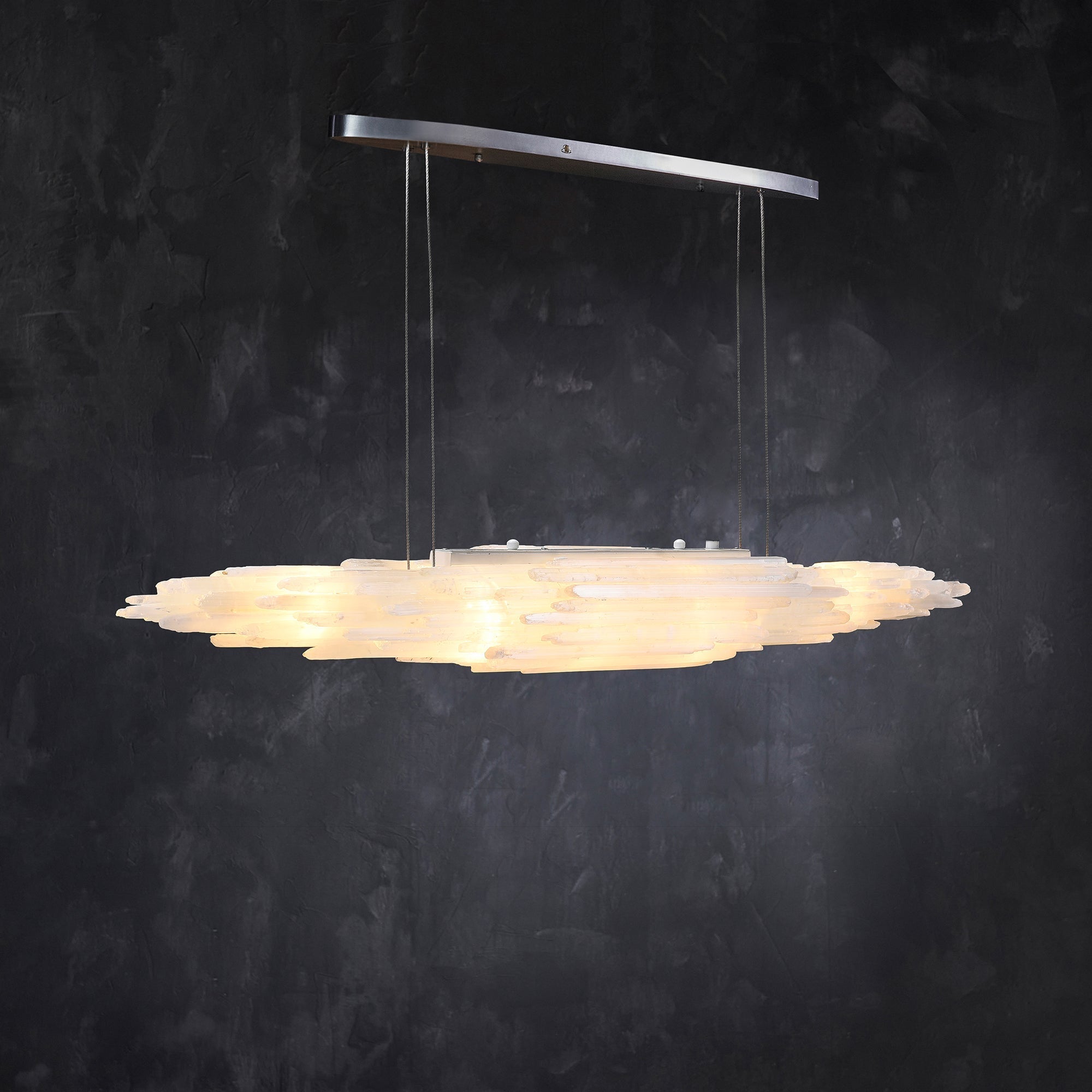 Art Selenite Small Chandelier - Chandelier, Living Room, Selenite Series- Chandelier1-Luxehomezone