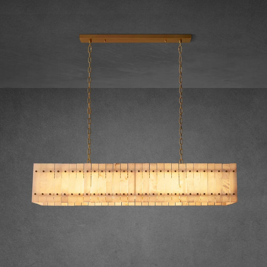 Lux Alabaster Linear Chandelier 54″