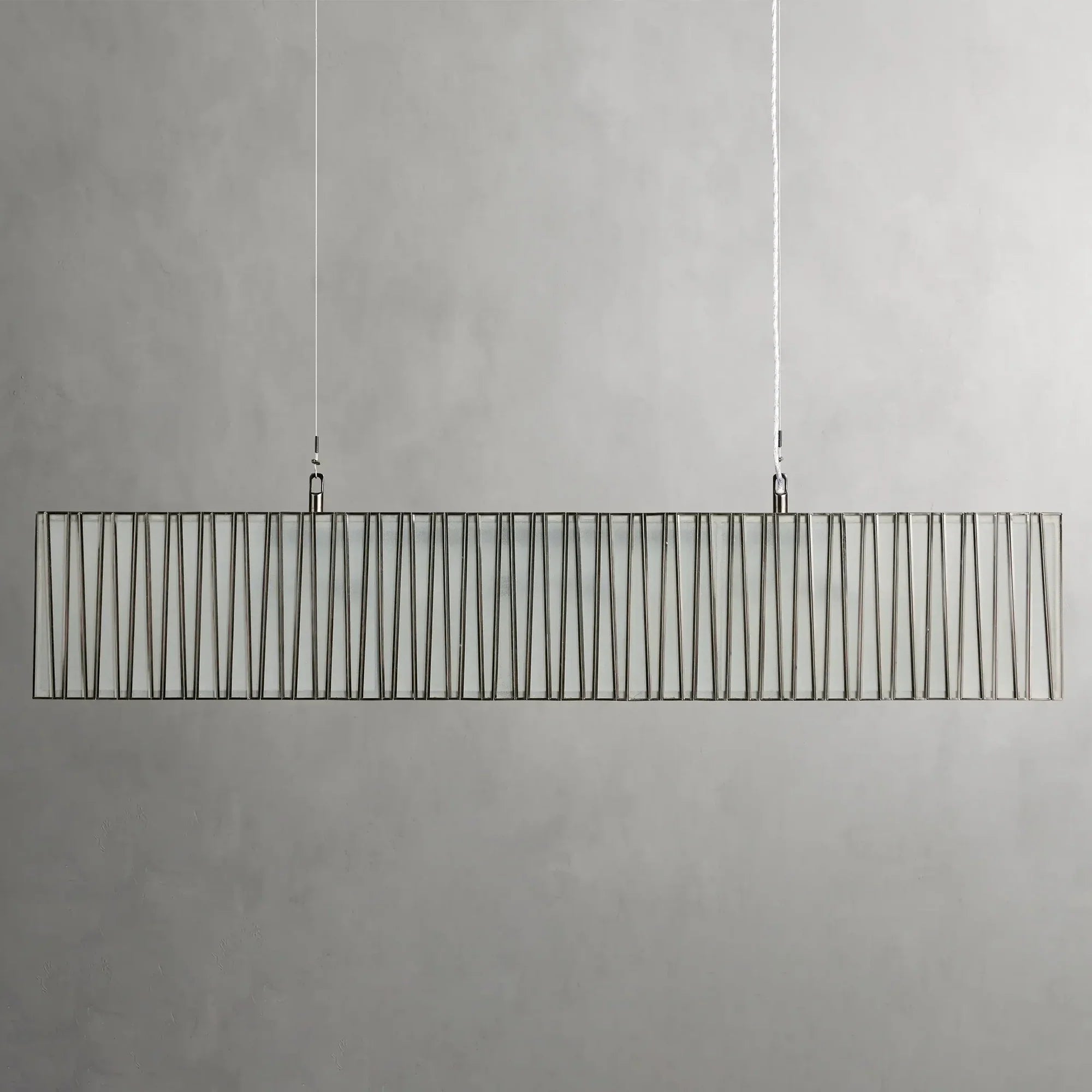 Art Glass Jeunet Rectangular Chandelier - Chandelier, Dinner Room, Glass, Jeunet Series, Living Room- Chandelier1-Luxehomezone