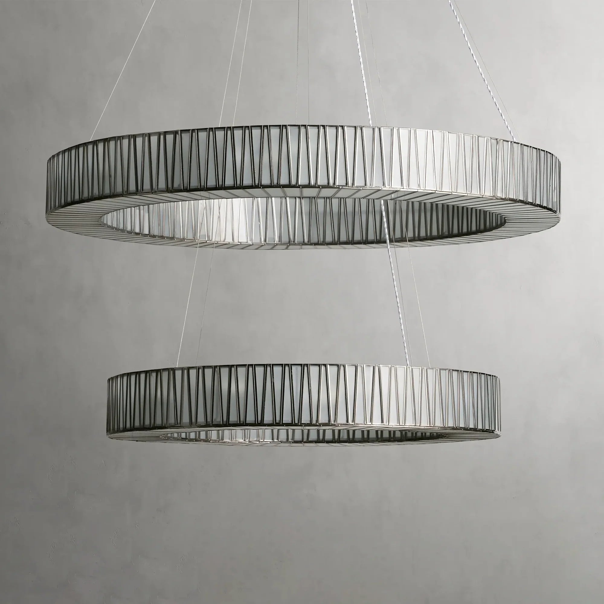 Art Glass Jeunet 2-Tier Round Chandelier - Best Sellers, Chandelier, Dinner Room, Foyer, Jeunet Series, Living Room- Chandelier1-Luxehomezone