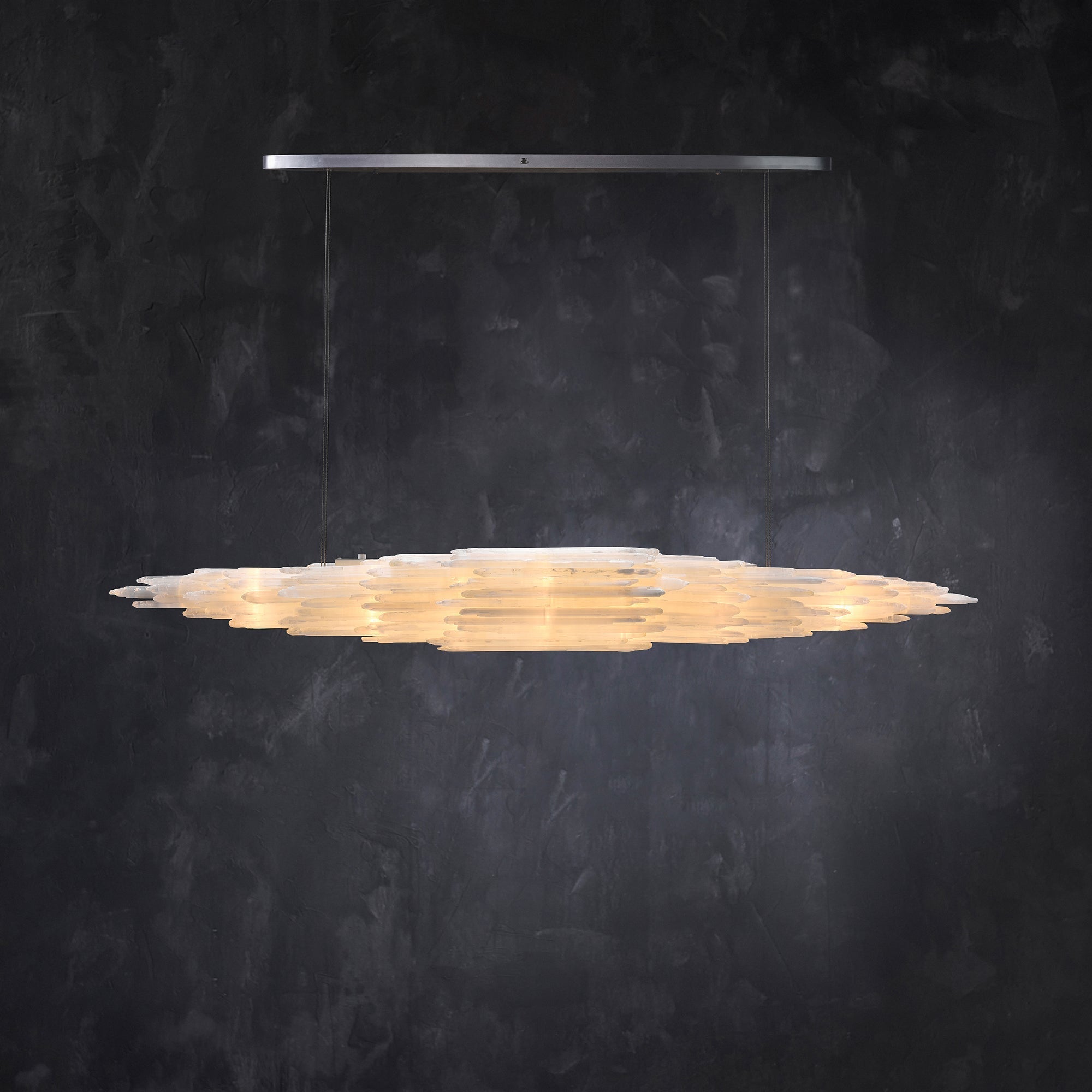 Art Selenite Medium Chandelier - Chandelier, Living Room, Selenite Series- Chandelier1-Luxehomezone