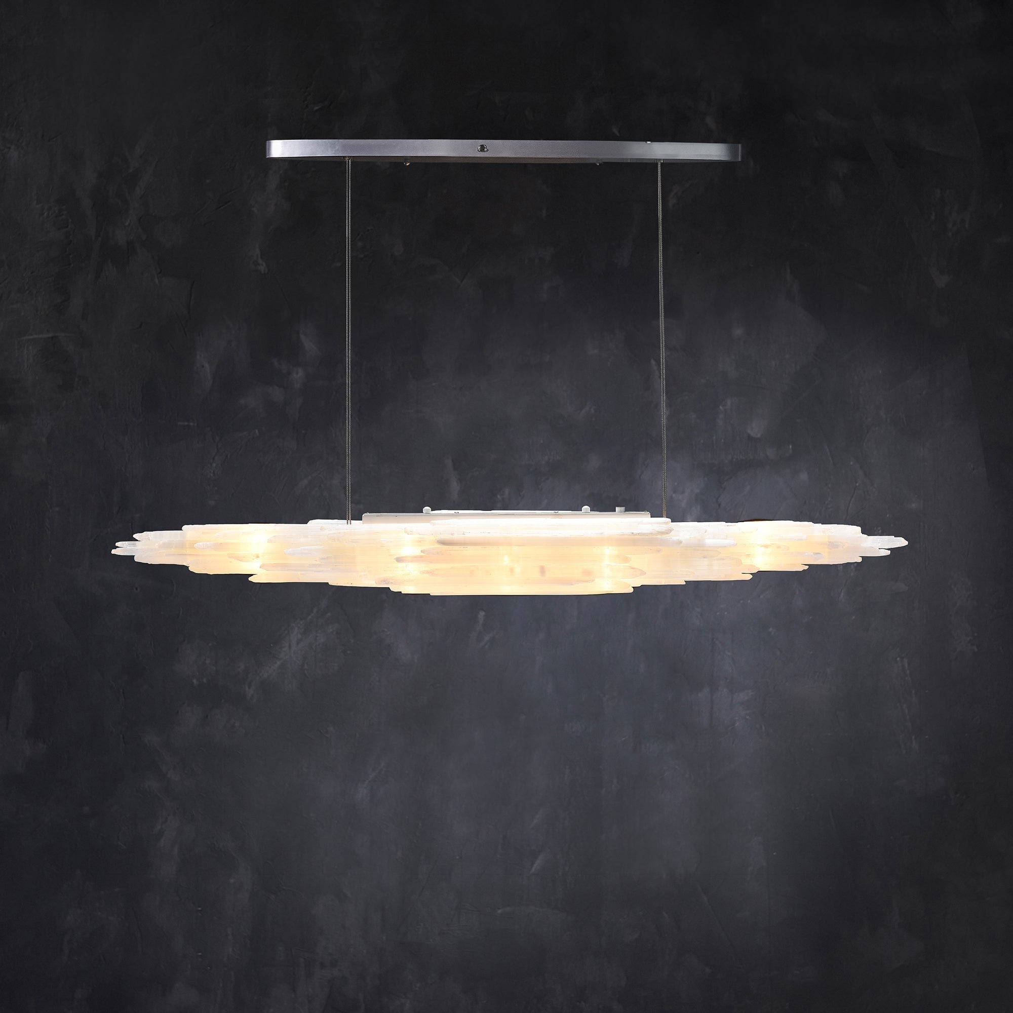 Art Selenite Small Chandelier - Chandelier, Living Room, Selenite Series- Chandelier1-Luxehomezone