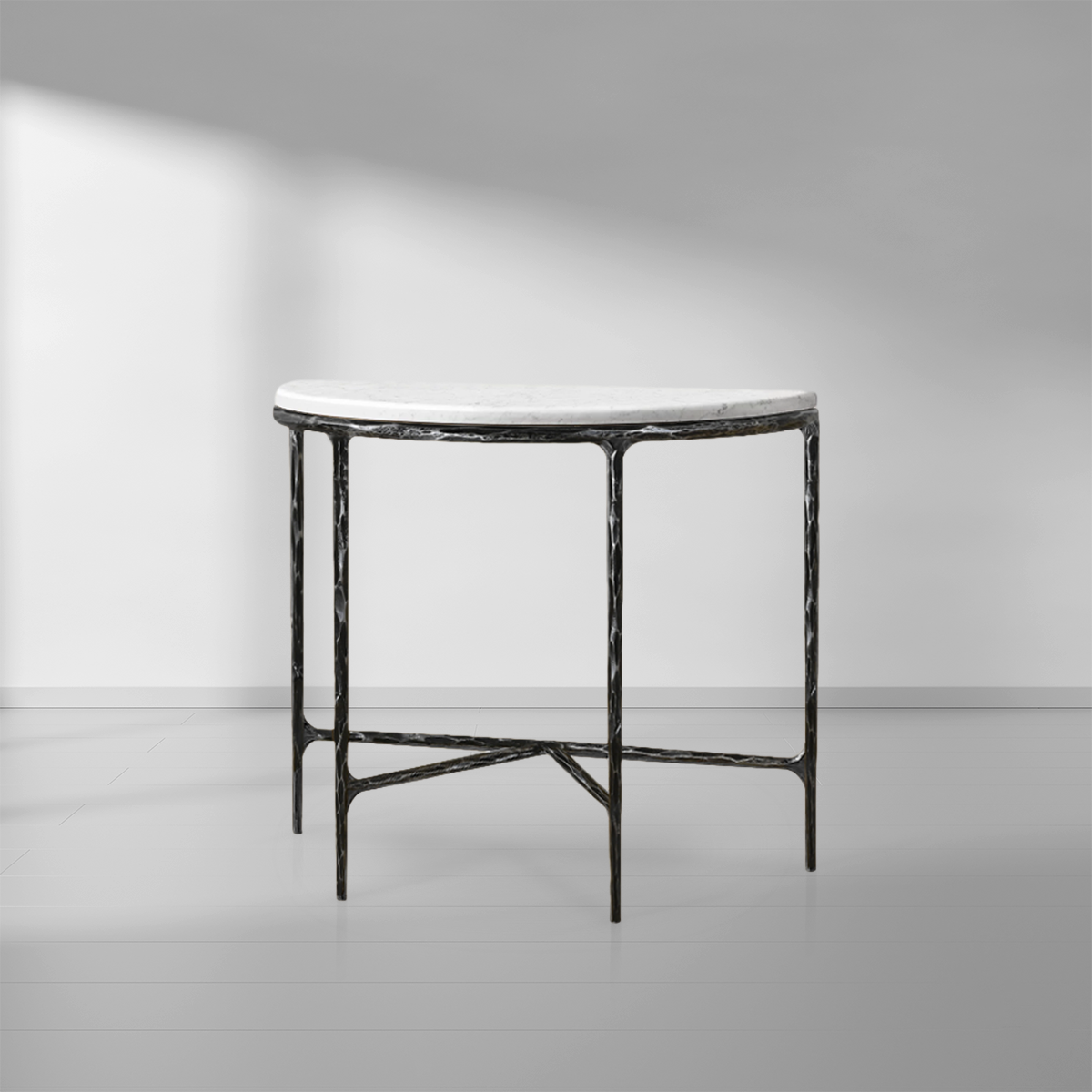 Thaddeus Semi-Circle Marble Console Table