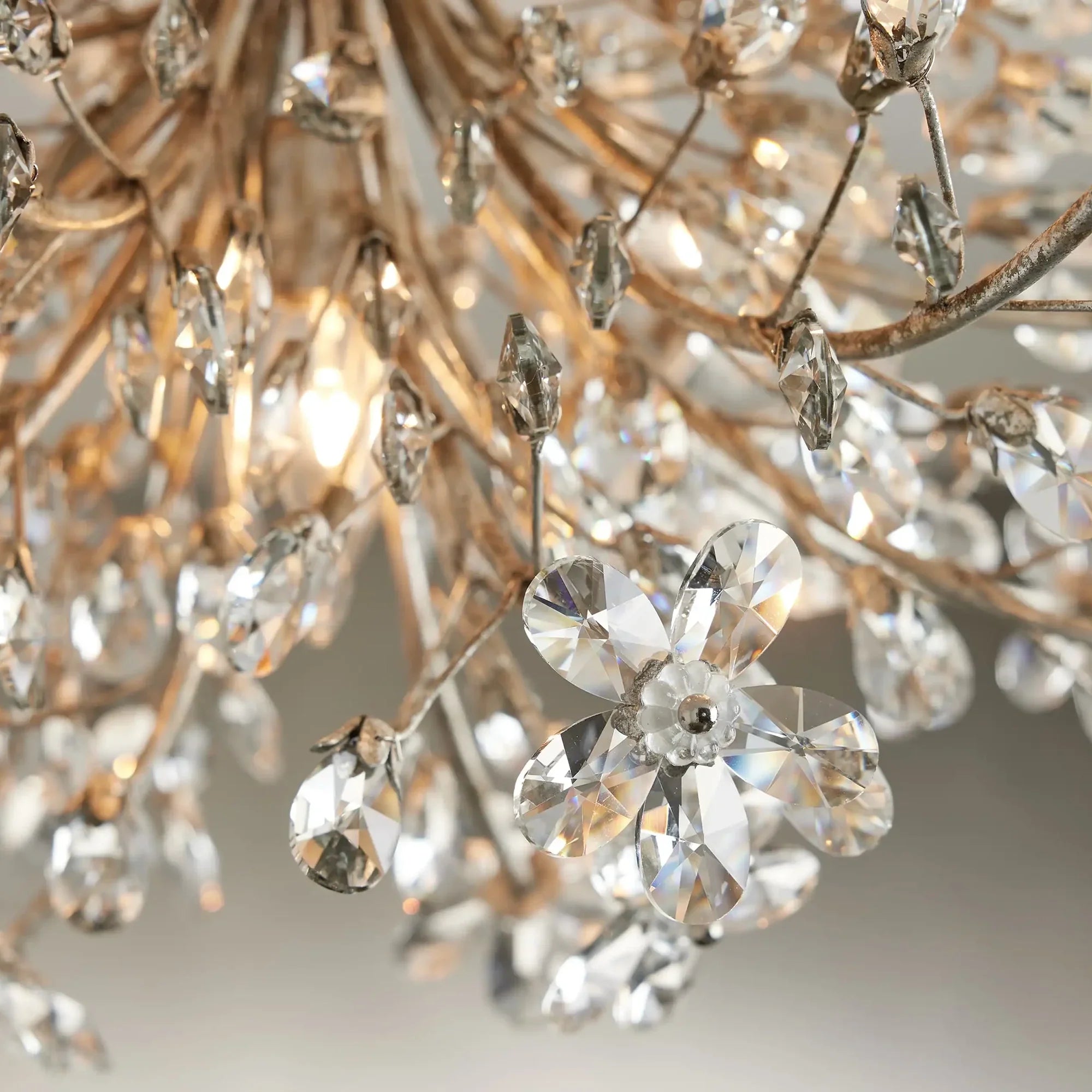 Crystal Flowers Fiore Flushmount - All Products, Bedroom, Best Sellers, Branch, Dinner Room, Fiore Series, Flushmounts, Ins Review- Flushmount1-Luxehomezone