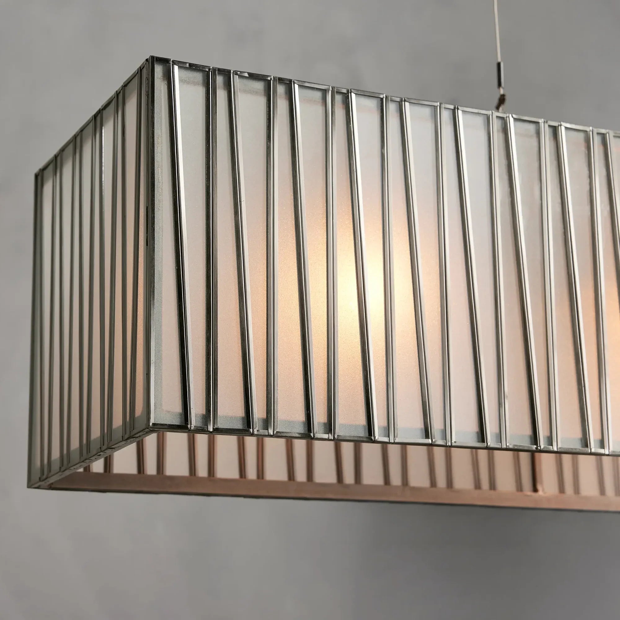 Art Glass Jeunet Rectangular Chandelier - Chandelier, Dinner Room, Glass, Jeunet Series, Living Room- Chandelier1-Luxehomezone