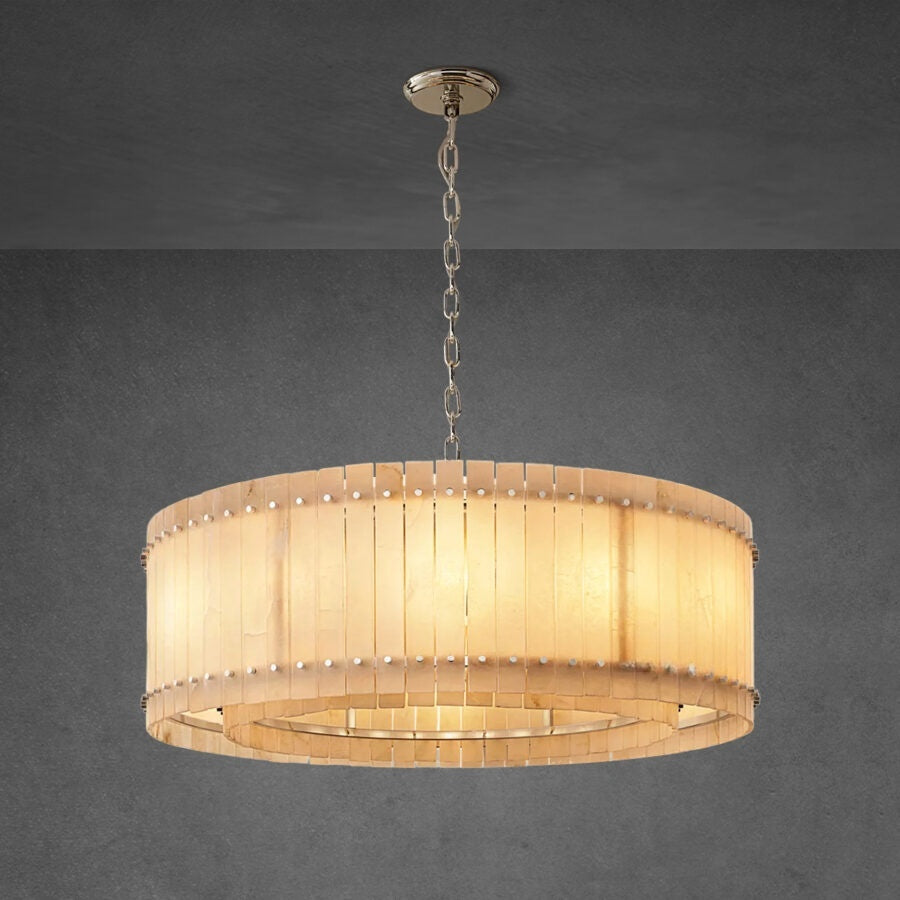 Lux Alabaster Round Chandelier 48″
