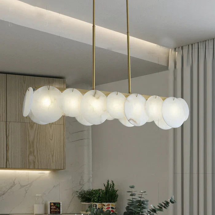 Modernity Alabaster Linear Chandelier - Alabaster, Alabaster lightings, Bedroom, Black, brass, CCCC, Chandelier, Dining & Kitchen, Dining Room, Hotel, Linear, Linear Chandelier, Living Room, metal, Modern, Modern Chandeliers, Restaurant, topalabaster1-1-Luxehomezone