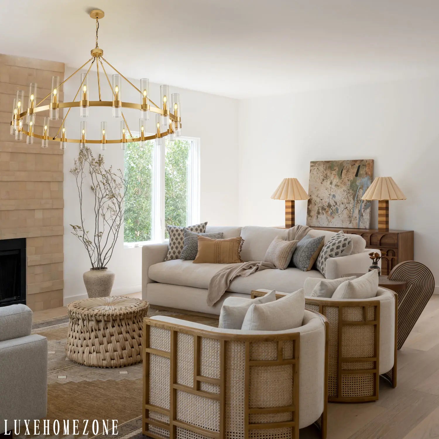 Farmhouse Wagon Wheel Chandelier 60" 70" - Fast Delivery- Chandelier1-Luxehomezone