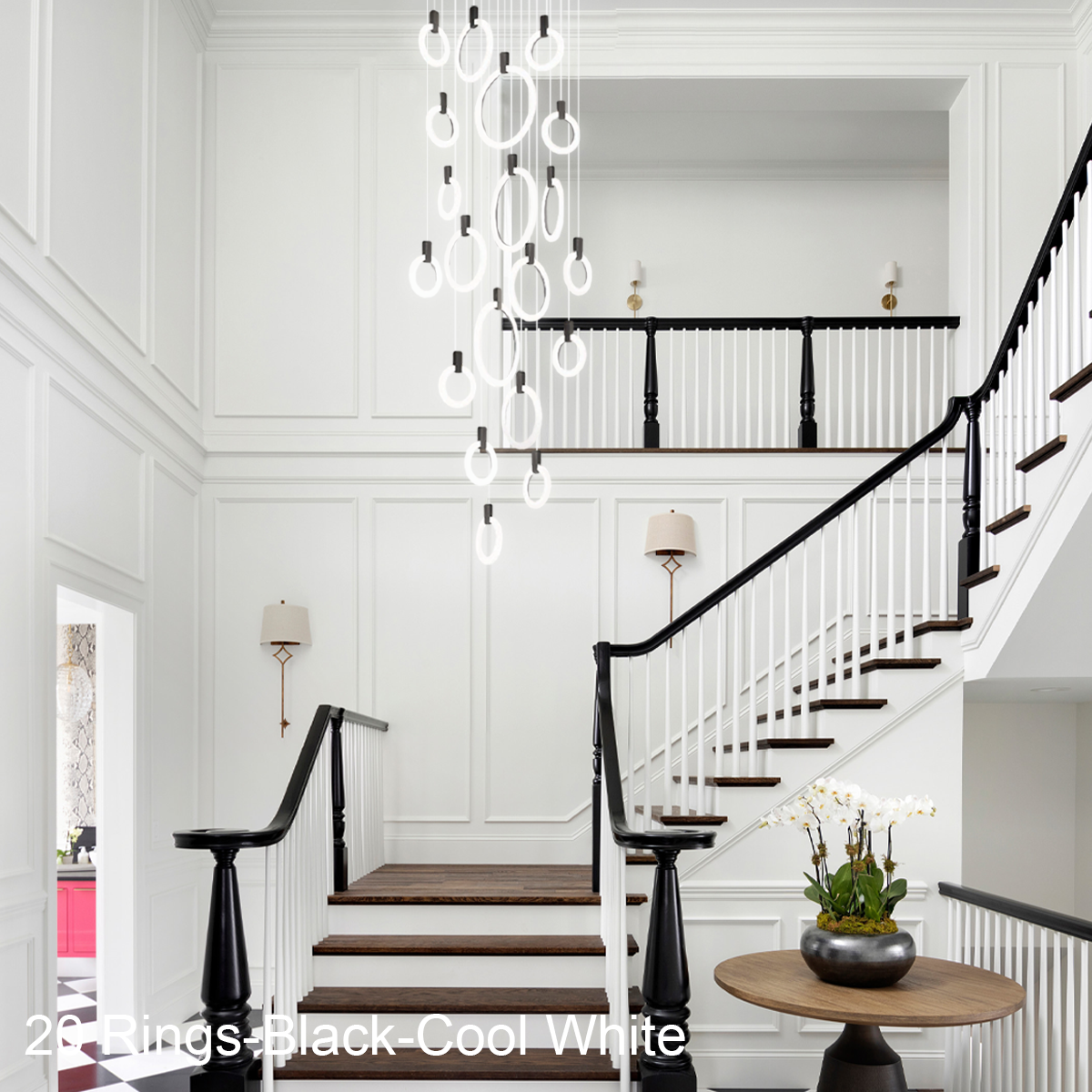 Helia Modern Staircase Hanging Chandelier - Helia-1-Luxehomezone