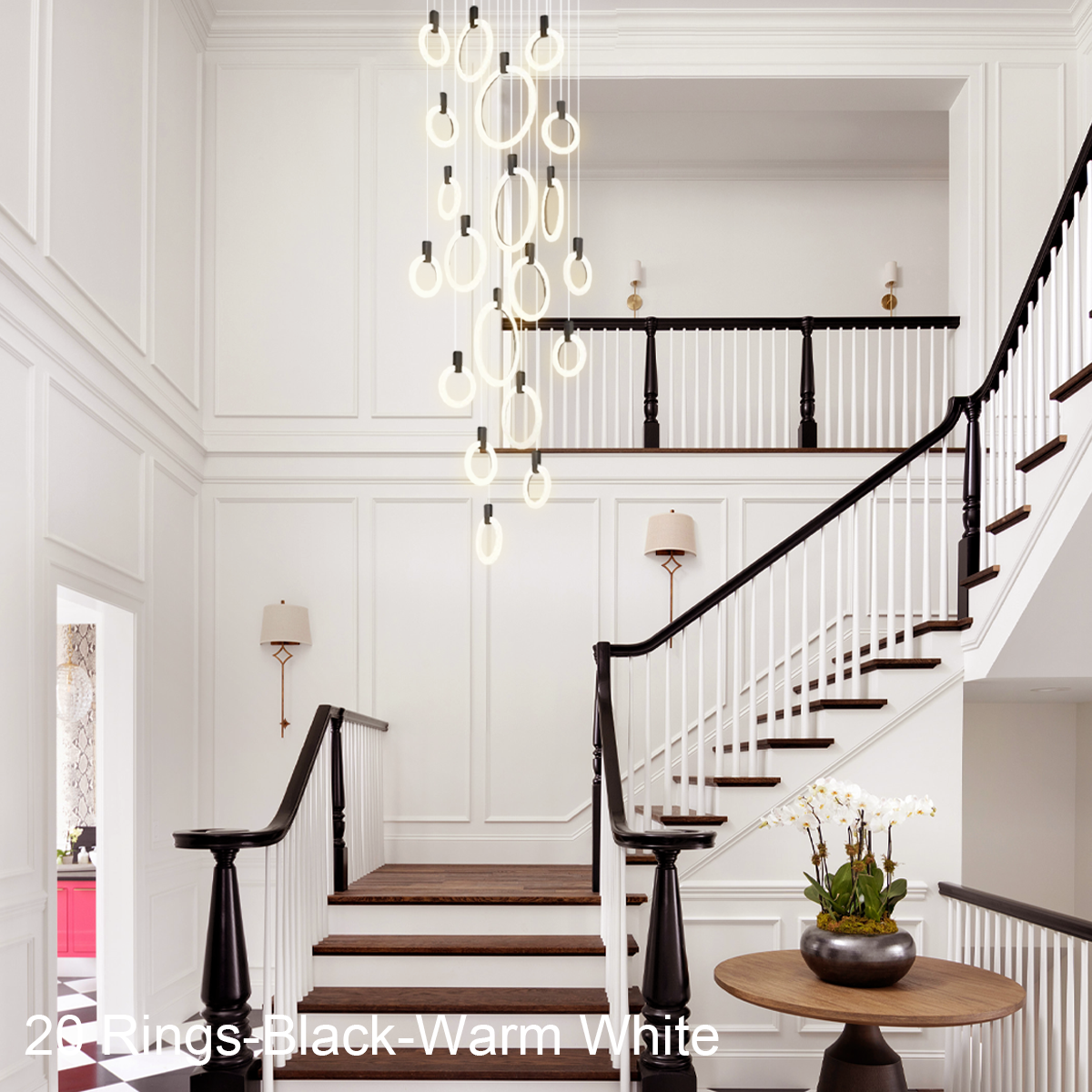 Helia Modern Staircase Hanging Chandelier - Helia-1-Luxehomezone