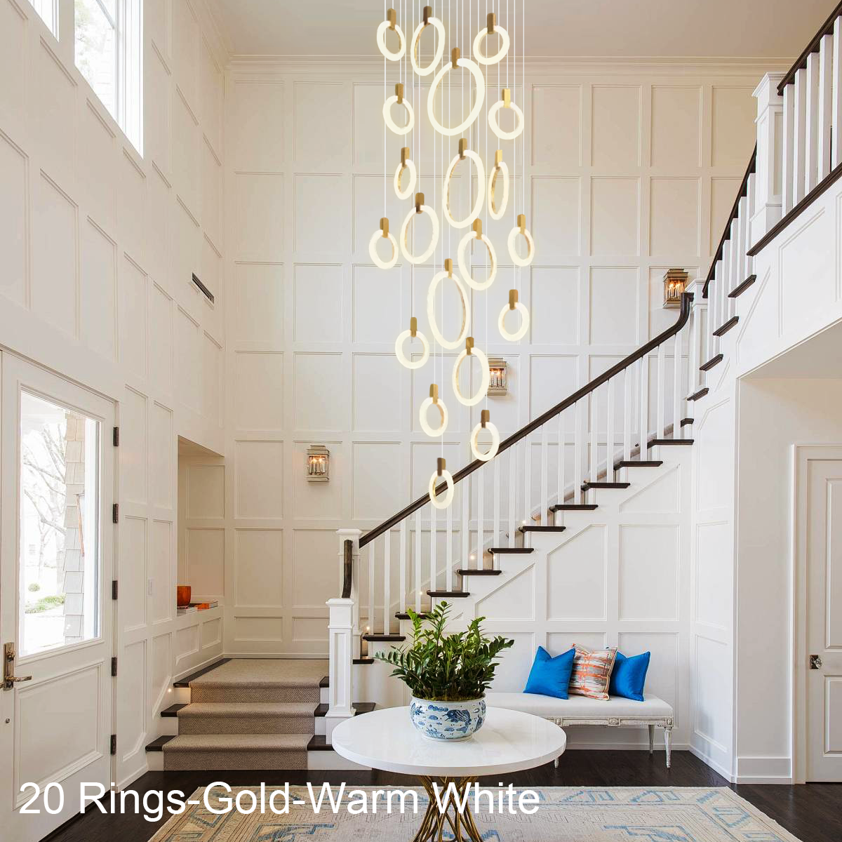 Helia Modern Staircase Hanging Chandelier - Helia-1-Luxehomezone