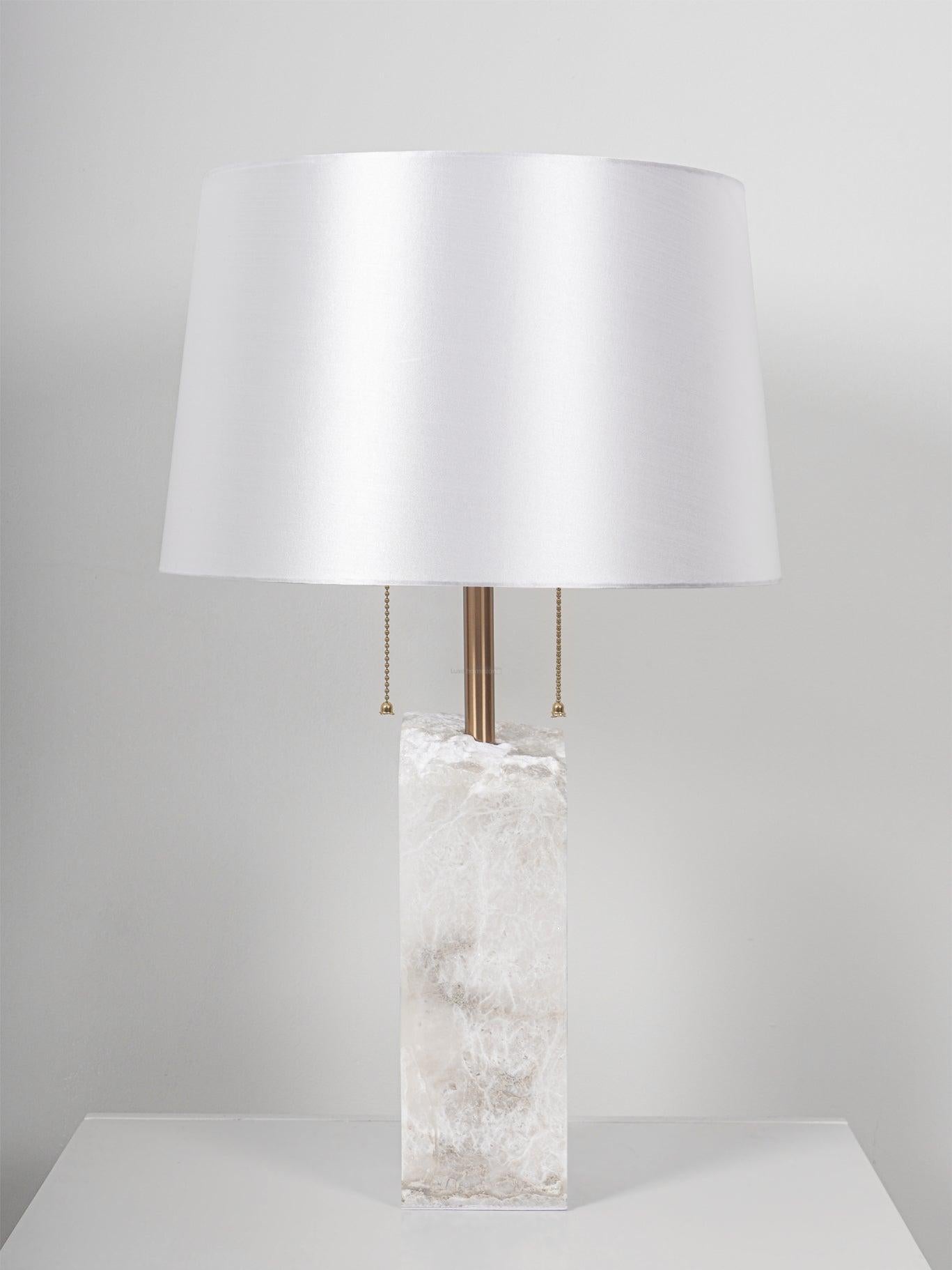 Raw Alabaster Table Lamp - Alabaster-1-Luxehomezone