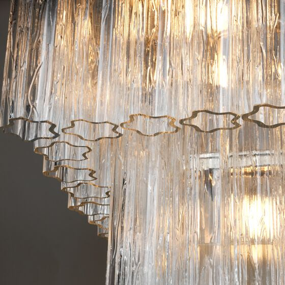 Lymington Glass Rectangular Chandelier 2 Tier