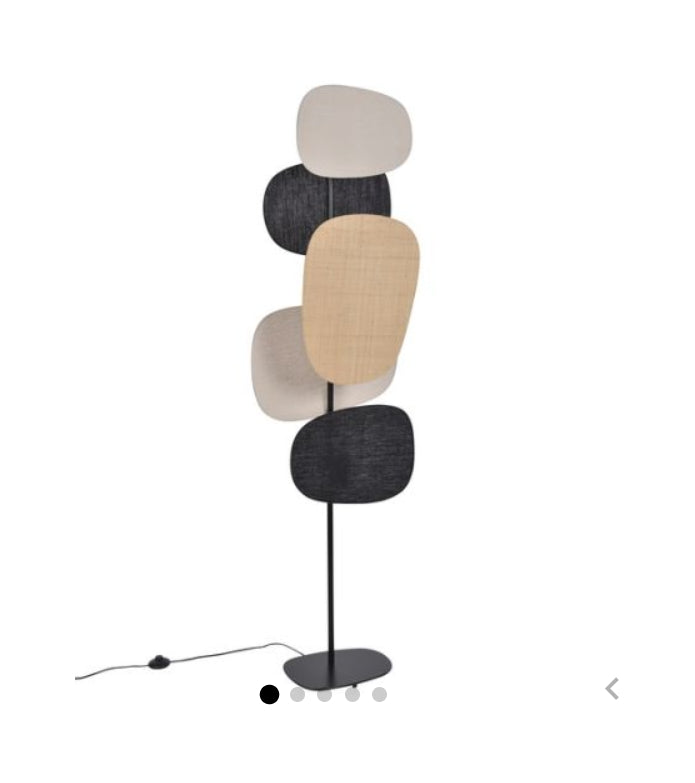Lampadaire 3 lumières base en métal peint - -1-Luxehomezone