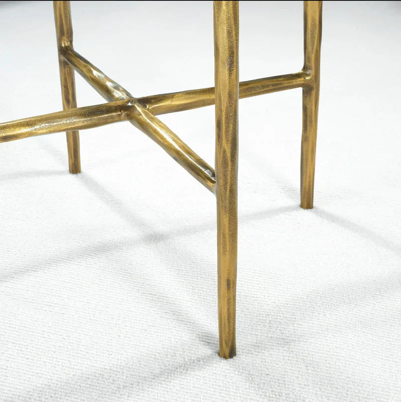Thaddeus Glass Round Side Table 3 Leg 24"D