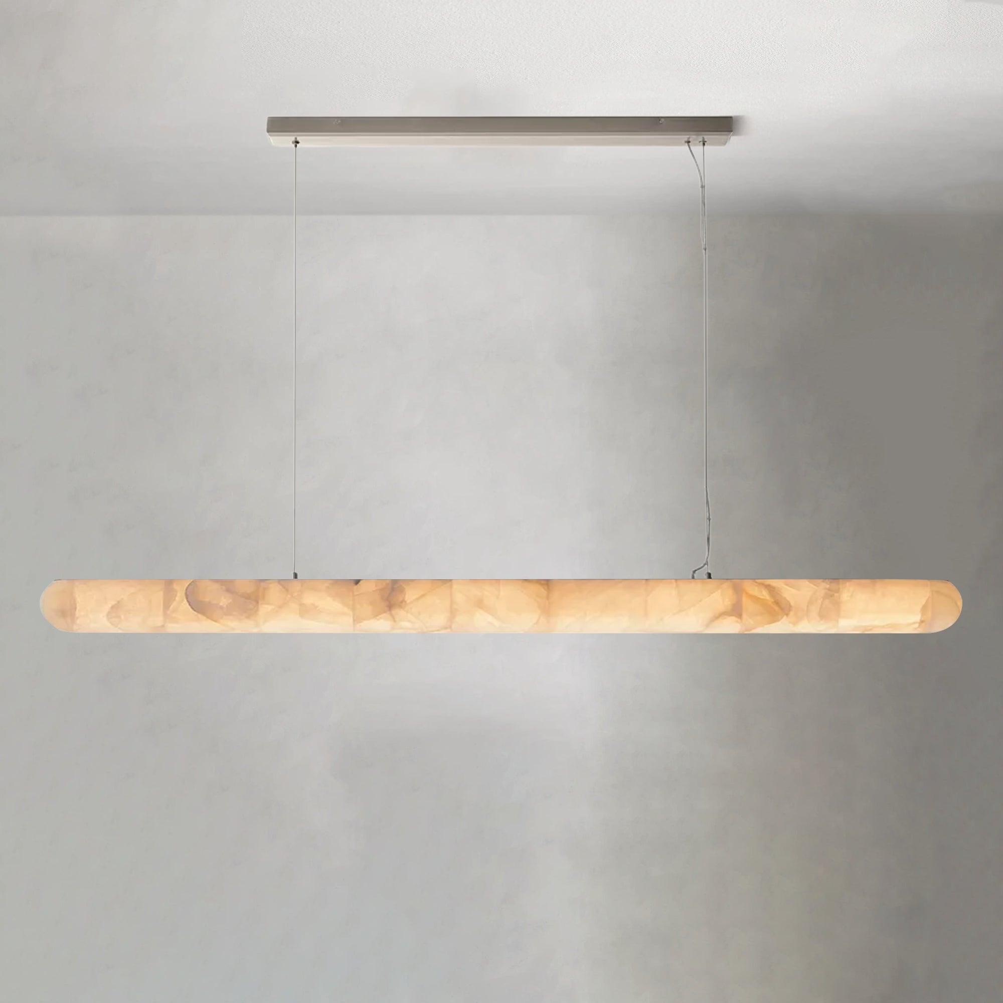 Alabaster Lisse Linear Chandelier 60" 80" - Alabaster Lisse, All Products, Chandelier, Dining & Kitchen, Linear/Rectangular Chandelier, Living Room- 1-Luxehomezone