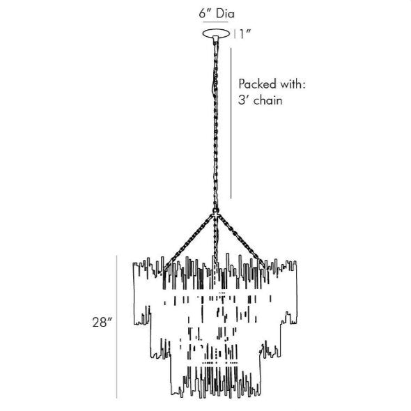 Althely 12 Lights 3- Tier Chandelier