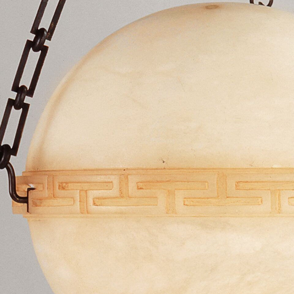Bosso Alabaster Ball Globe Penadant- Bronze