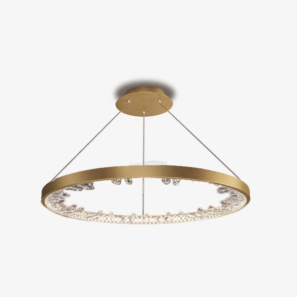 Luxury Circle Crystal Chandelier ∅ 15.7″ - Crystals-1-Luxehomezone