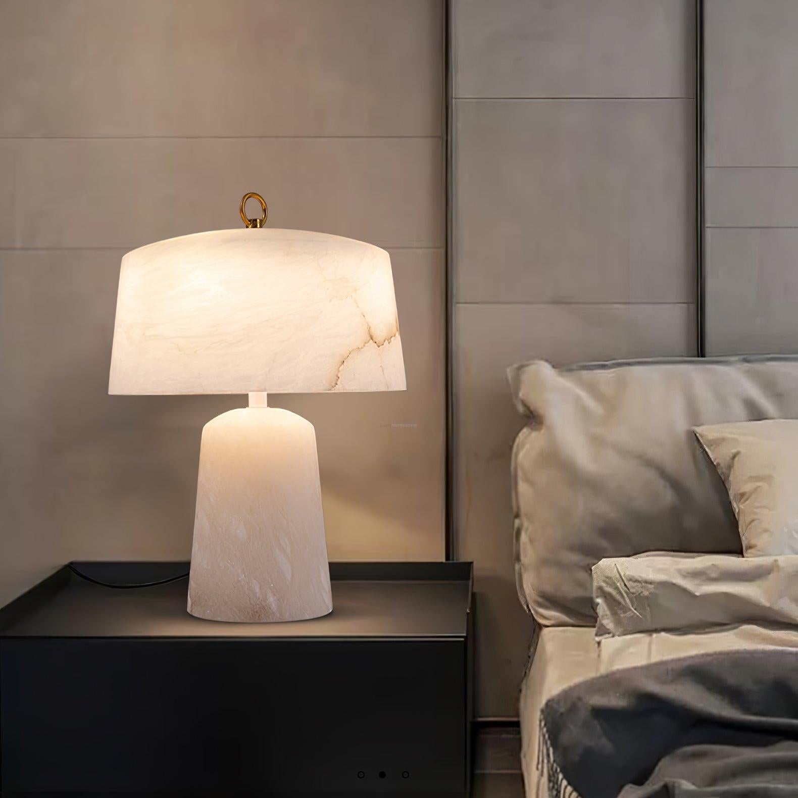 Aogashima Table Lamp  ∅ 11.8″ - Alabaster-1-Luxehomezone