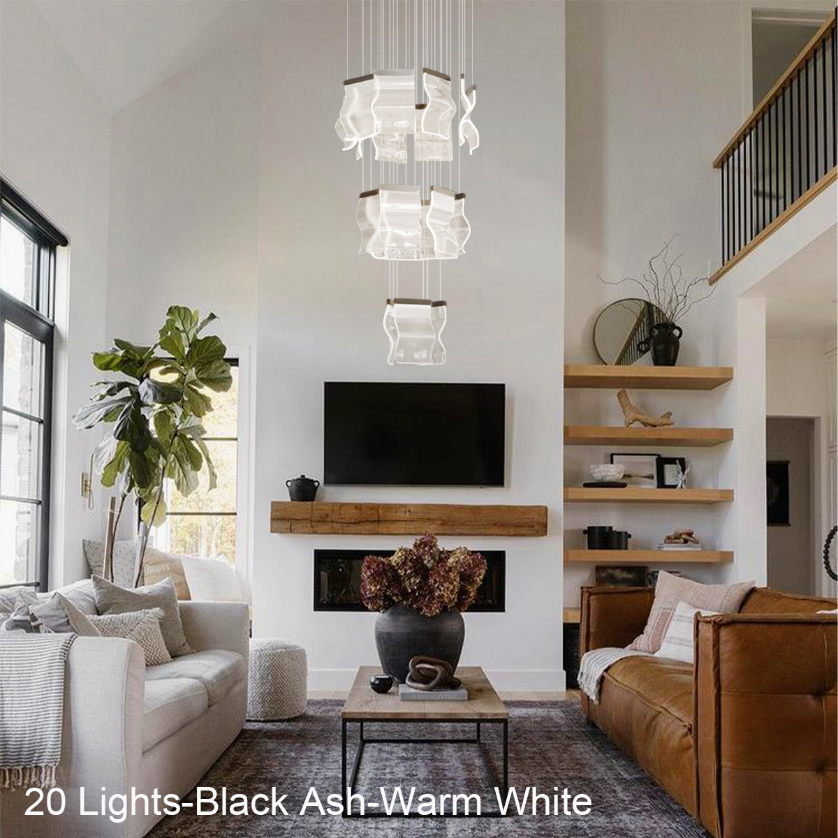 Helia Luxury Modern Staircase Chandelier - Helia-1-Luxehomezone