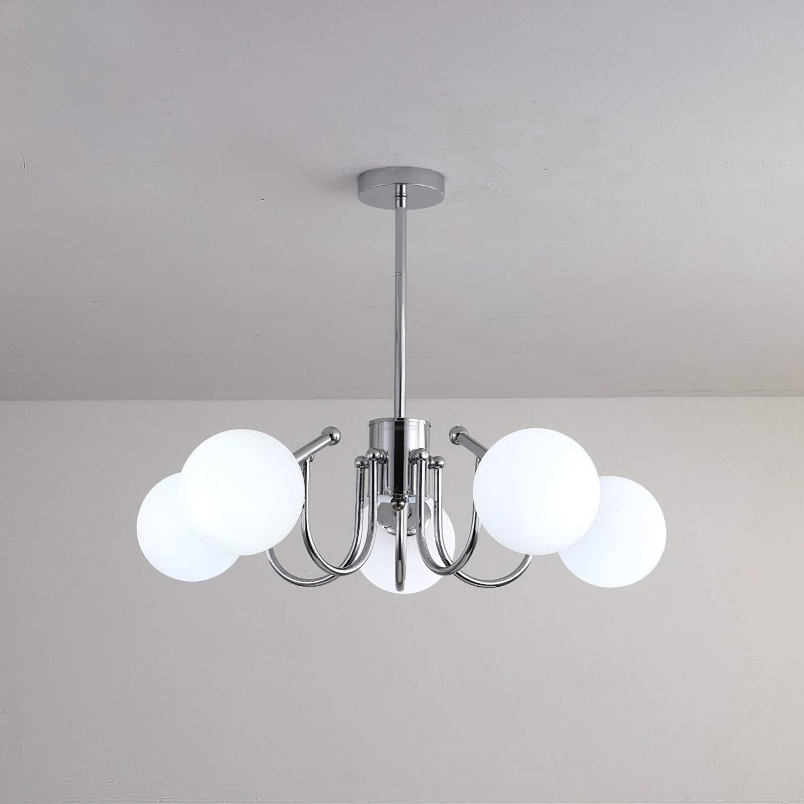 Angle Glass andelier with 3/5/6 heads - Bend-1-Luxehomezone