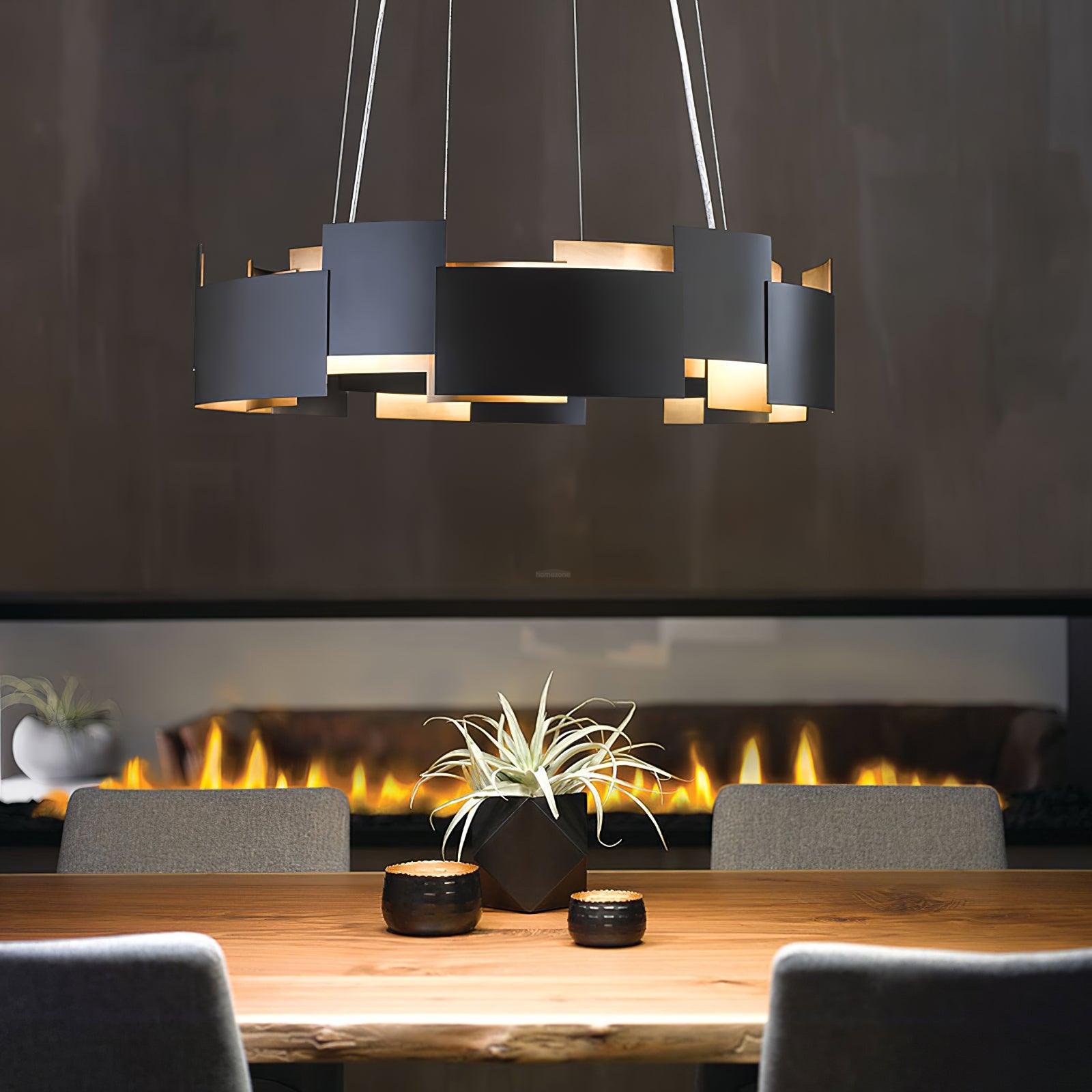 Kichler Oval Chandelier ∅ 23.6″ - Black & Gold-1-Luxehomezone