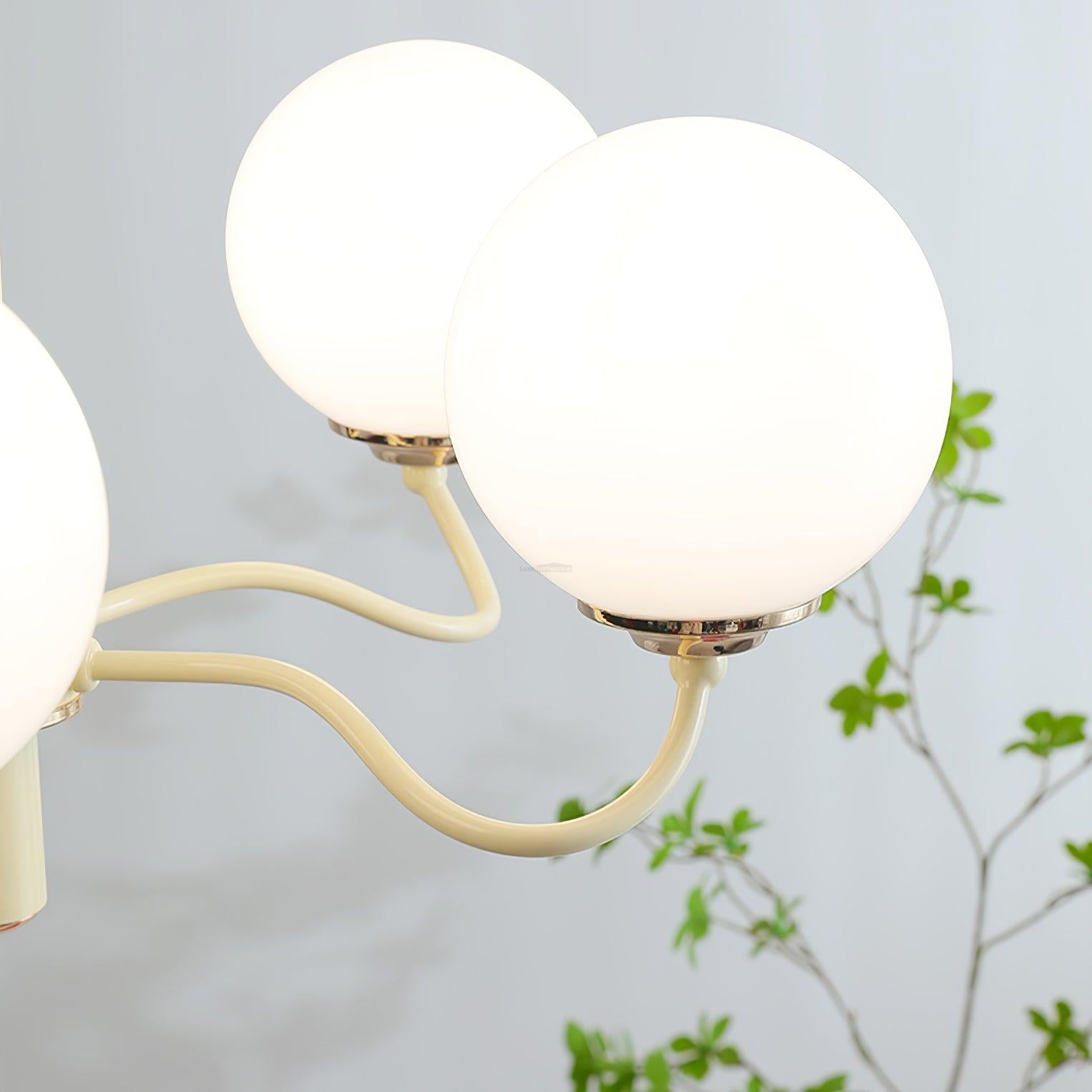 Radiant Globe Chandelier with 3/6/8 heads - Bend, Marshmallow Chandelier-1-Luxehomezone