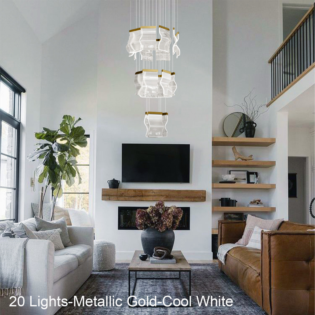 Helia Luxury Modern Staircase Chandelier - Helia-1-Luxehomezone