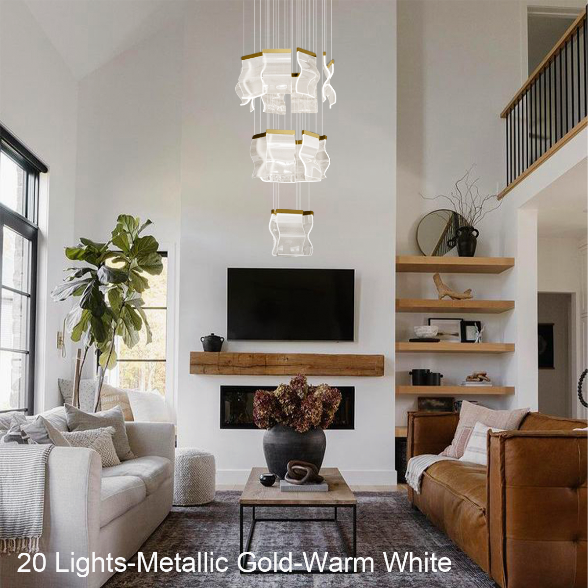 Helia Luxury Modern Staircase Chandelier - Helia-1-Luxehomezone