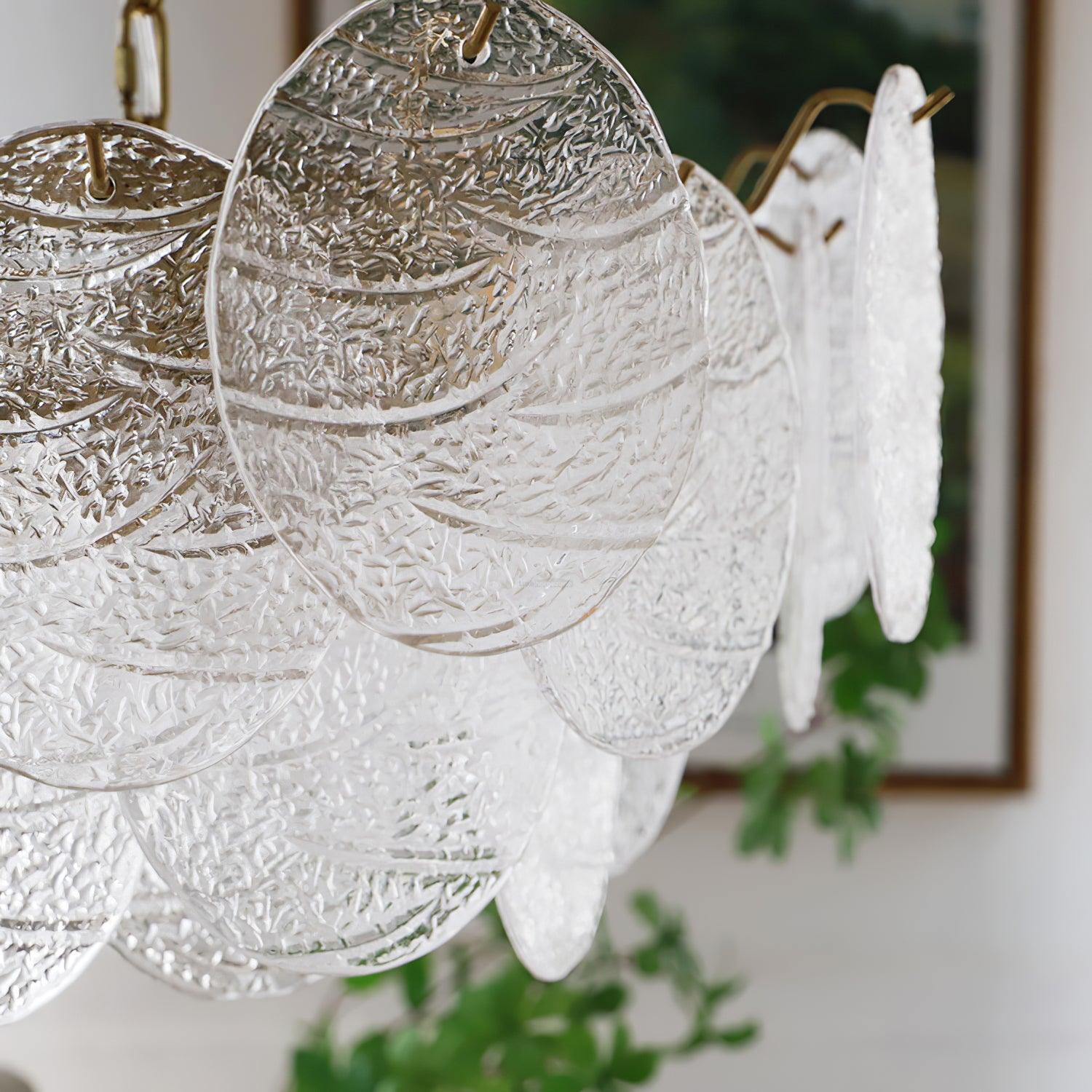 Glass Disc Chandelier with 4/6/9/12 heads - Cylinder-1-Luxehomezone