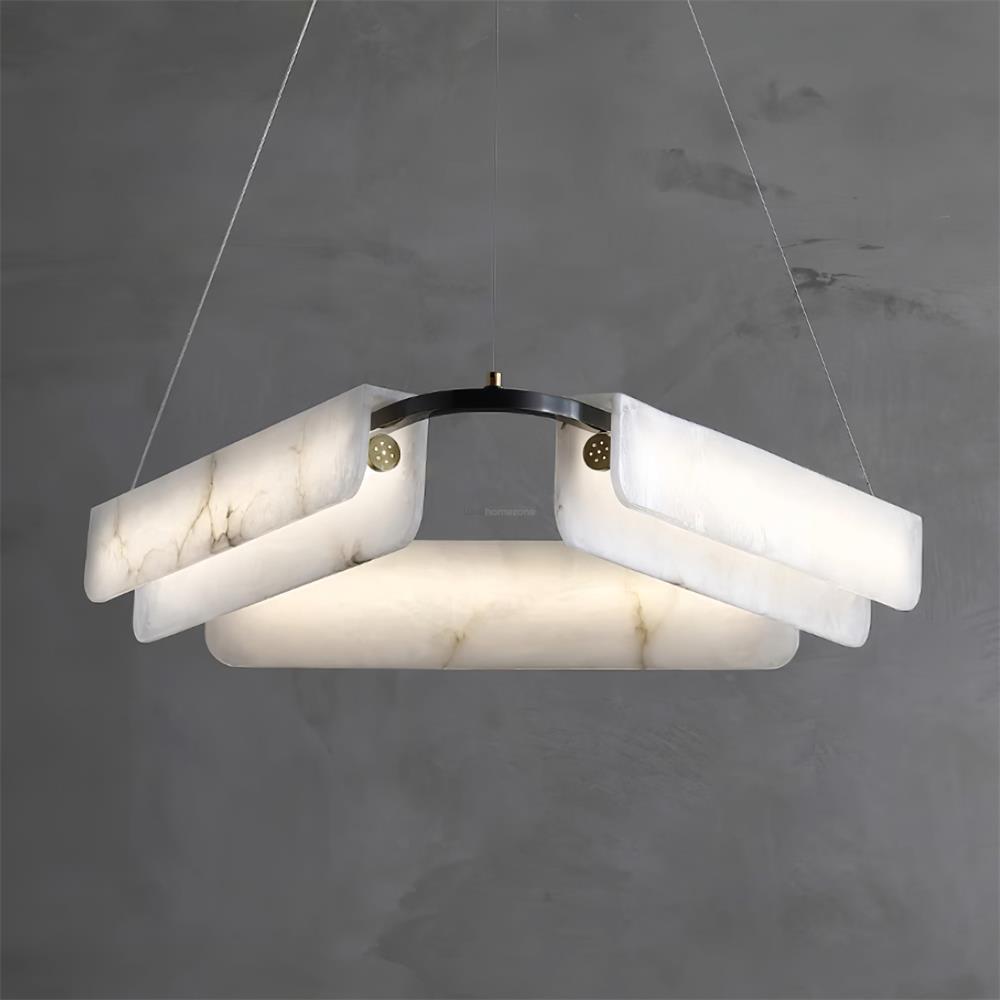 Delia Alabaster Chandelier - Alabaster, Alabaster Chandelier-1-Luxehomezone