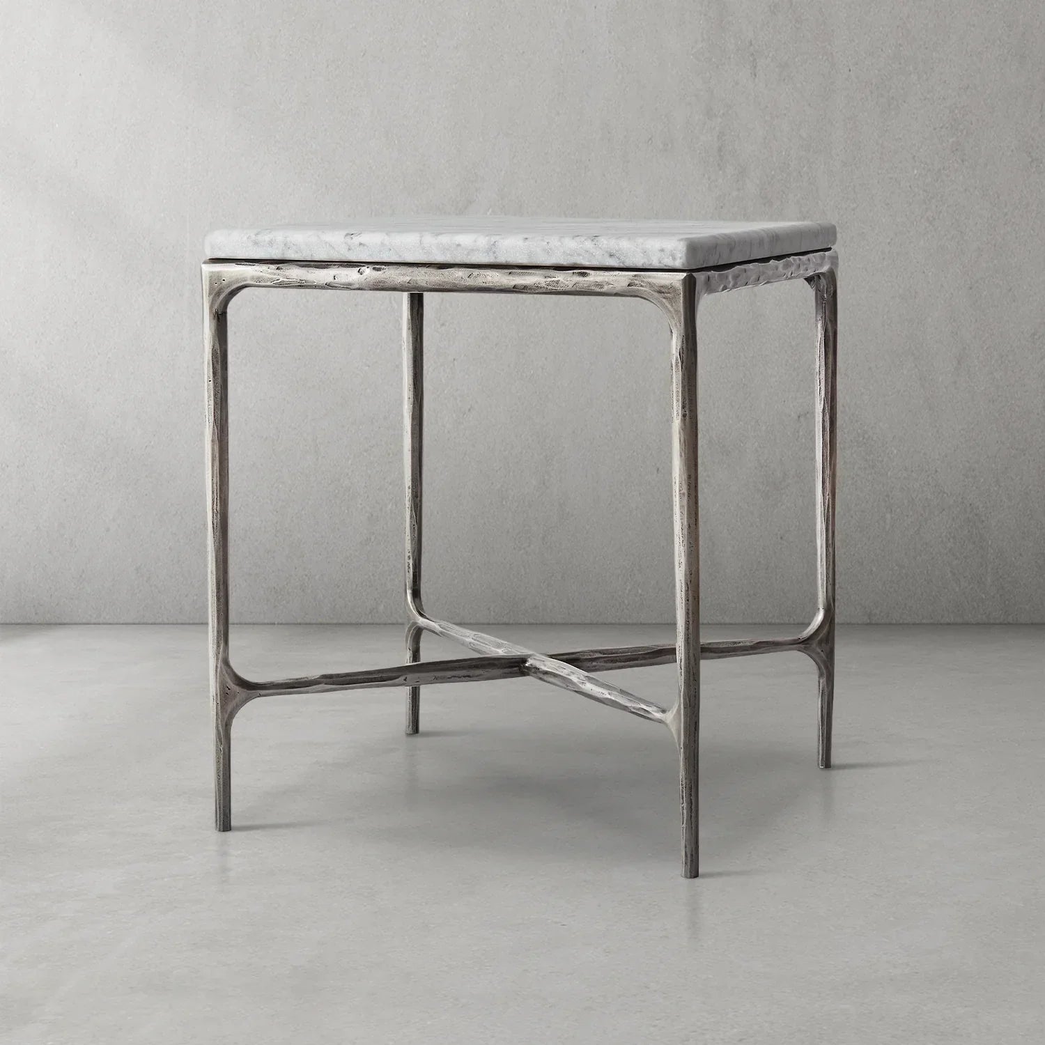 Thaddeus Marble Square Side Table 18" 22"