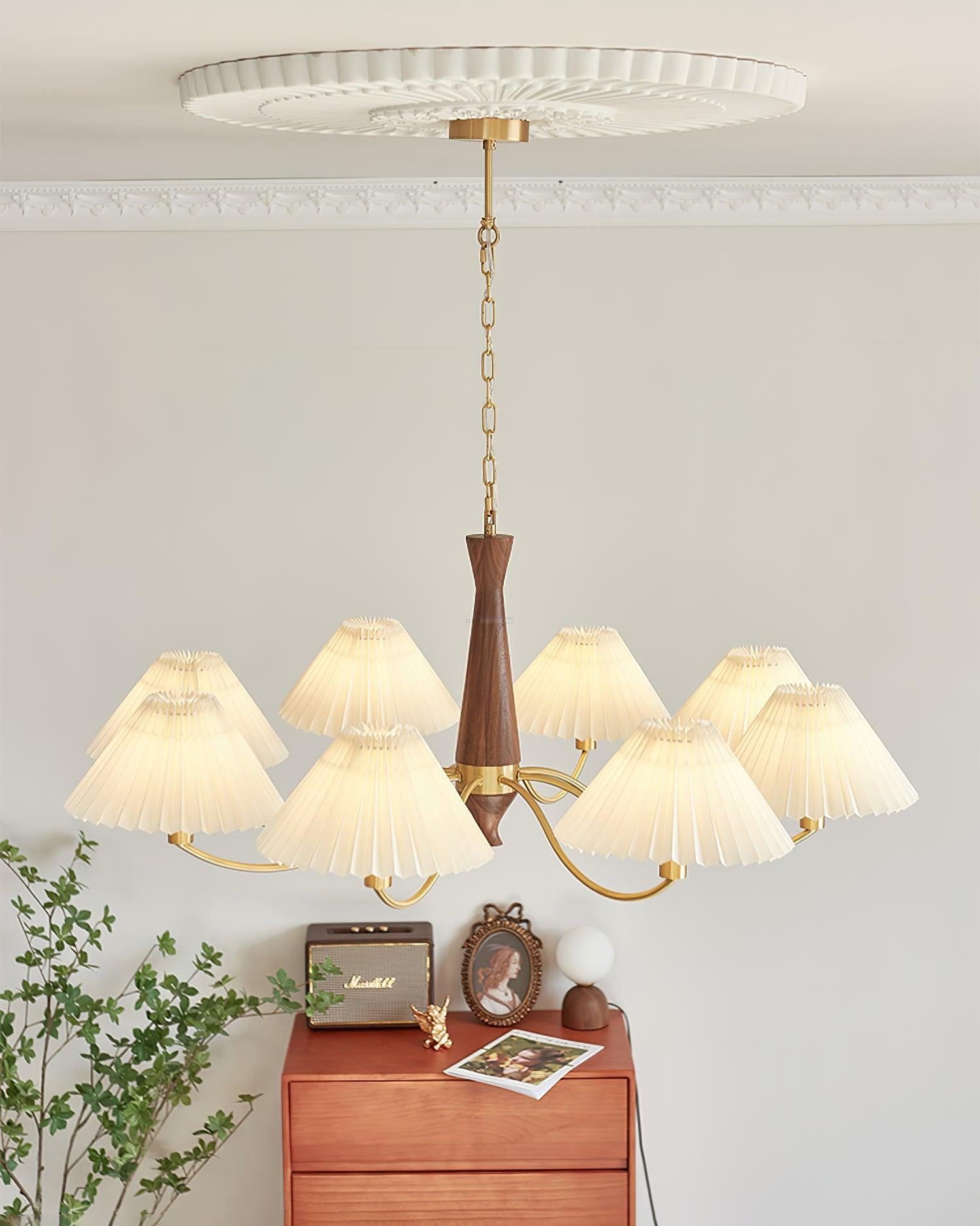 Pleated Chandelier with 3/6/8 heads - Variety-1-Luxehomezone