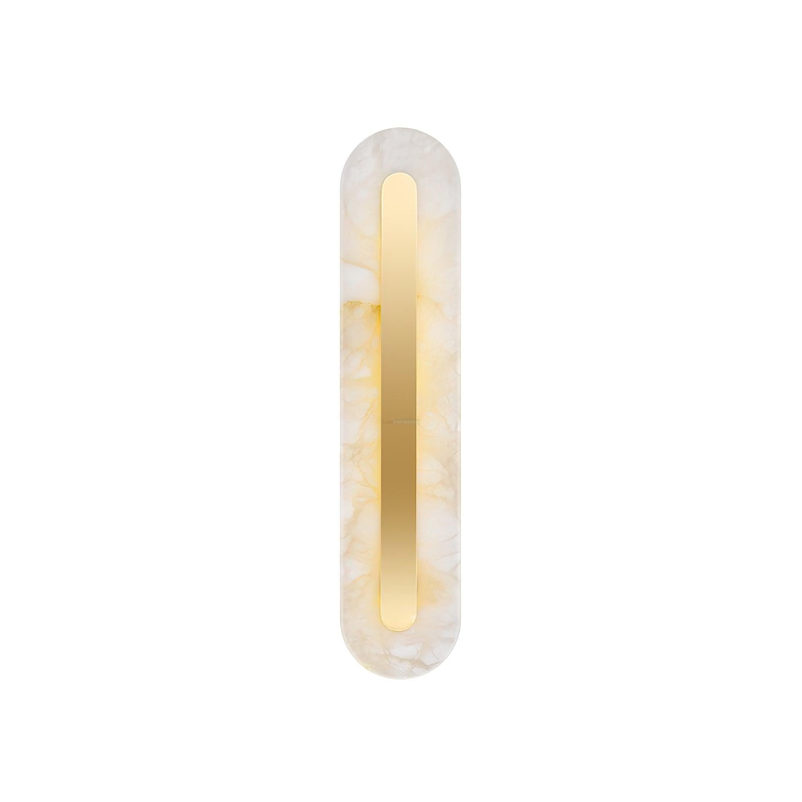 Alabaster Rounded Wall Sconce - Alabaster, Alabaster Wall Lamp-1-Luxehomezone