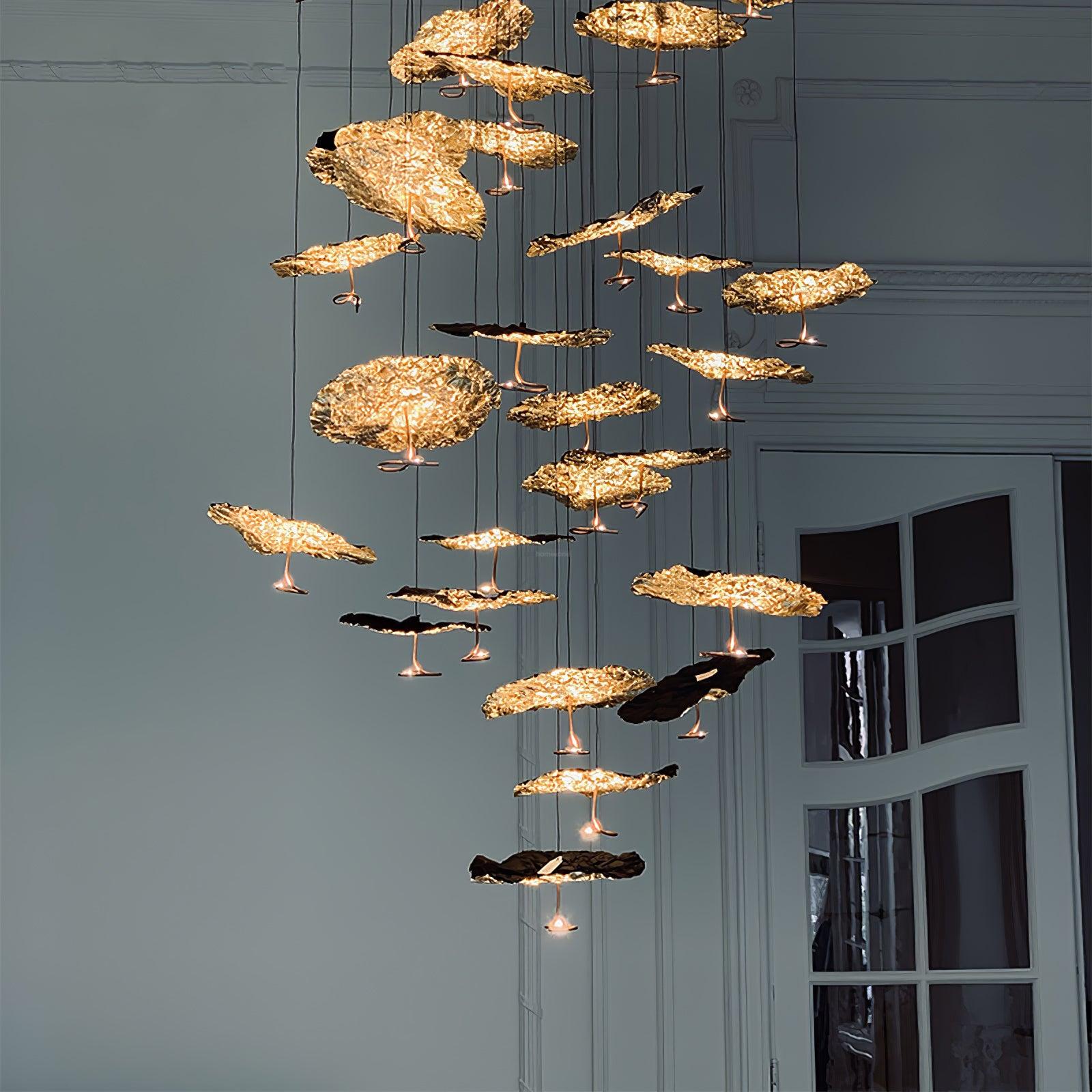 Brass Aviary Constellation Chandelier with 1/3/6/10/17/22 heads - Helia-1-Luxehomezone