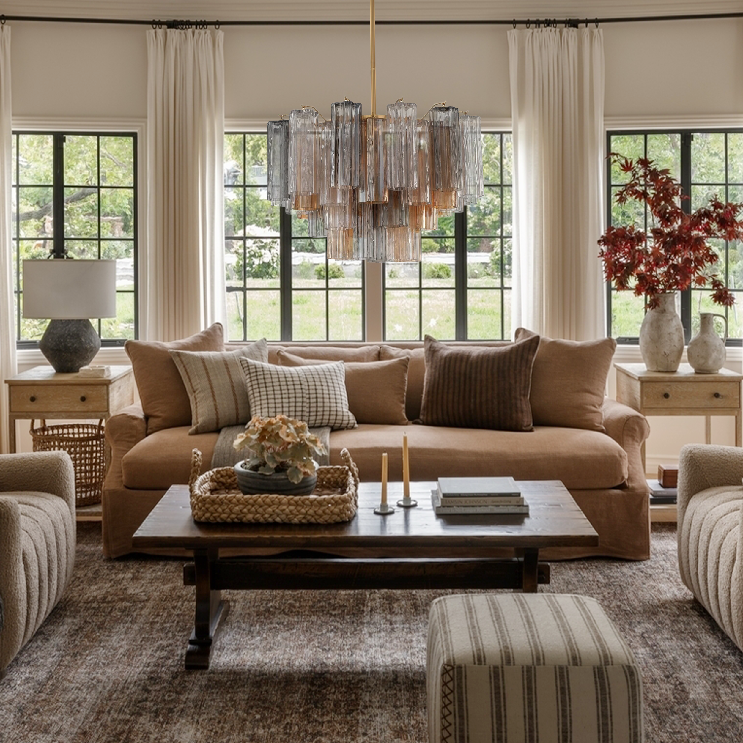 Addis Round Chandelier 18" 20" 22" 27" 32''D