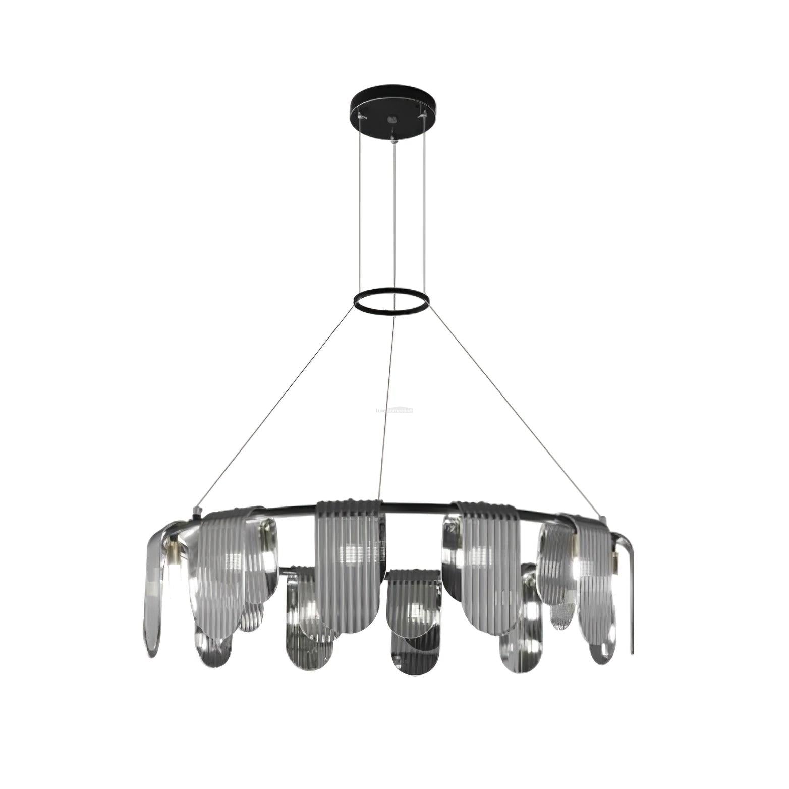 Folioles Brass Chandelier with 6/9/12 lamps - -1-Luxehomezone