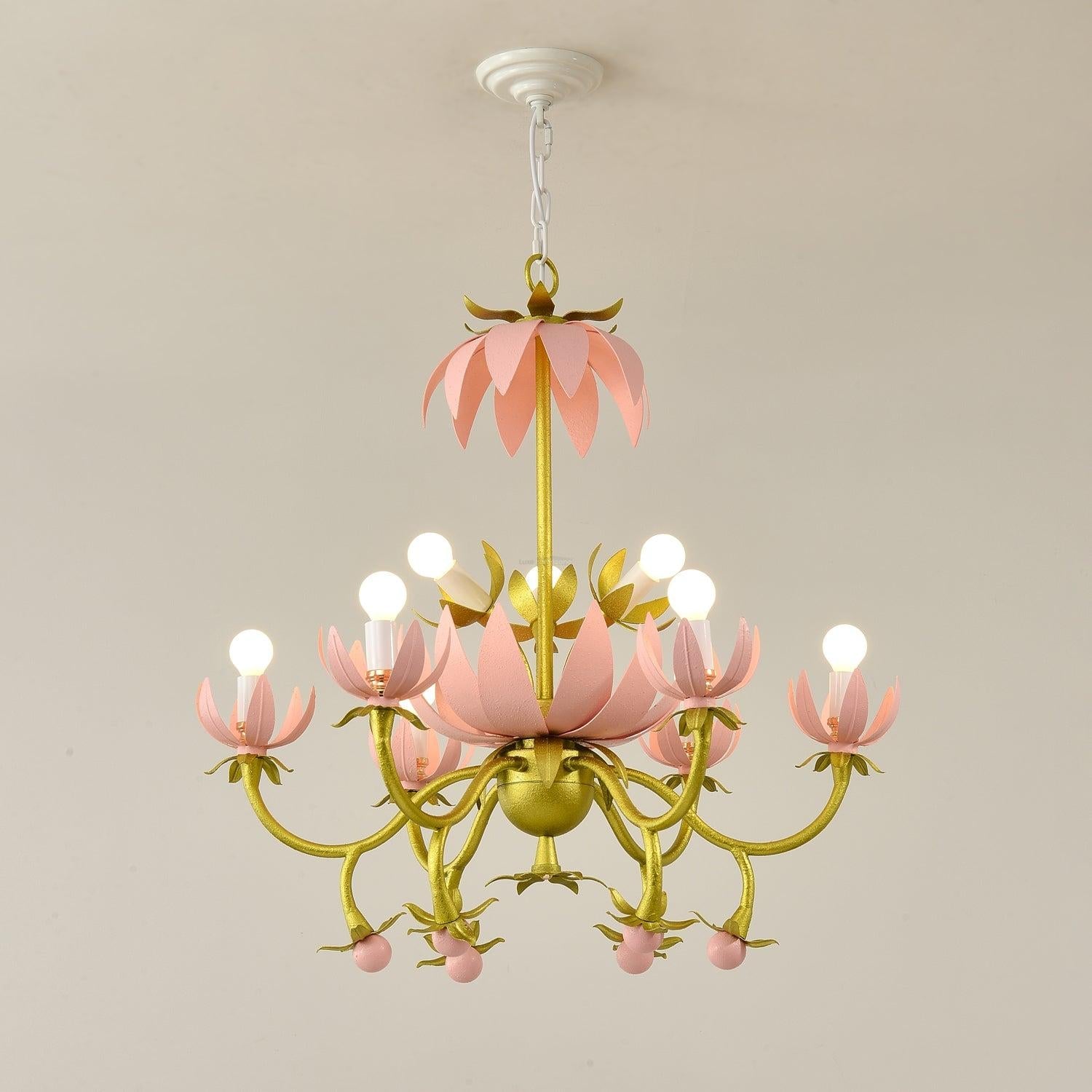 Mardi Gras Blossom Chandelier  Φ 25.6″ - -1-Luxehomezone