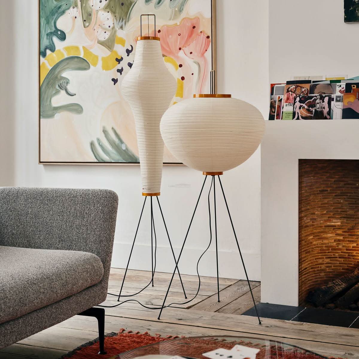 Akari Paper Floor Lamp - Luxehomezone