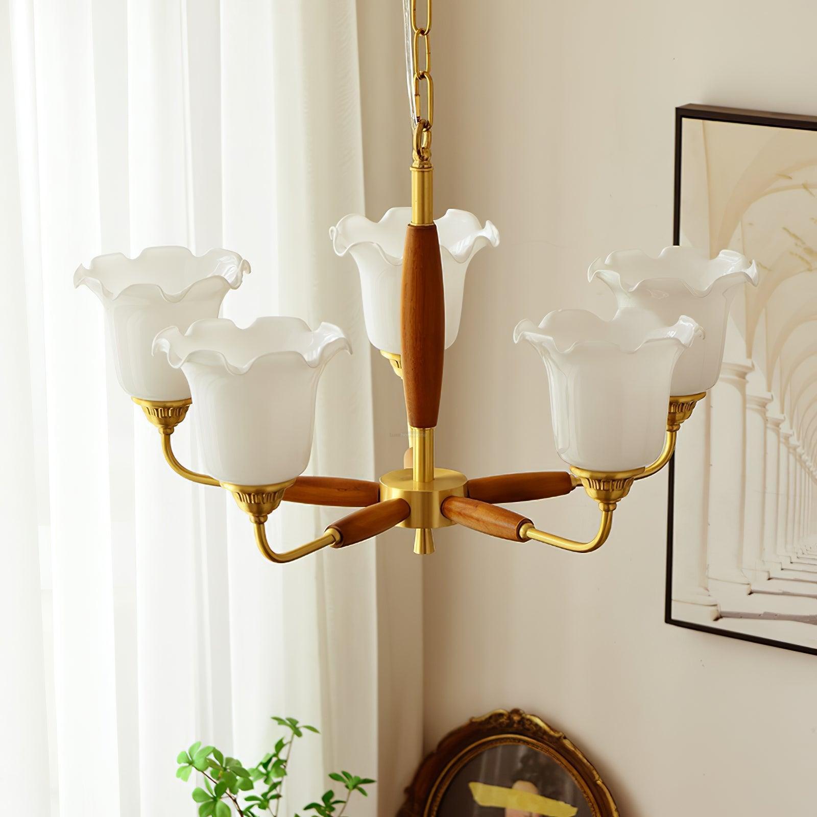 Trumpet Flower Glass Chandelier  ∅ 19.7″ - Zahara-1-Luxehomezone