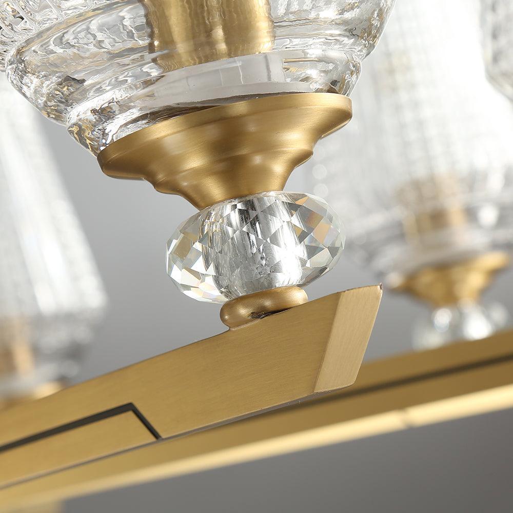 Orrefors Brass Chandelier Φ 25.2″ - Lucency-1-Luxehomezone