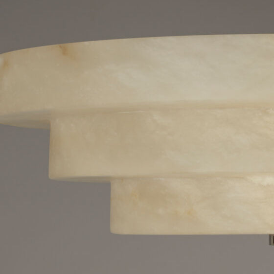 Pershore Alabaster Semi Flush Ceiling Light- Small