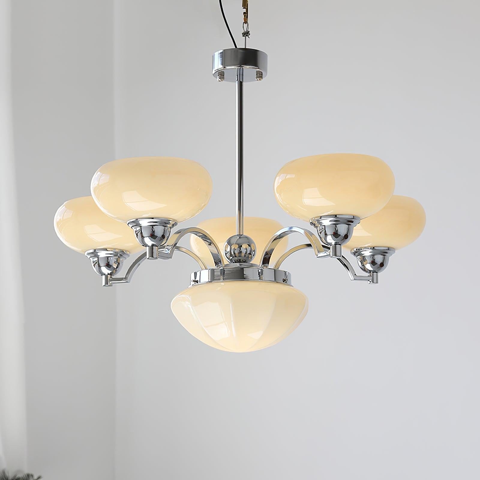 Warre Chandelier ∅ 26.5″ - Bend, Marshmallow Chandelier-1-Luxehomezone