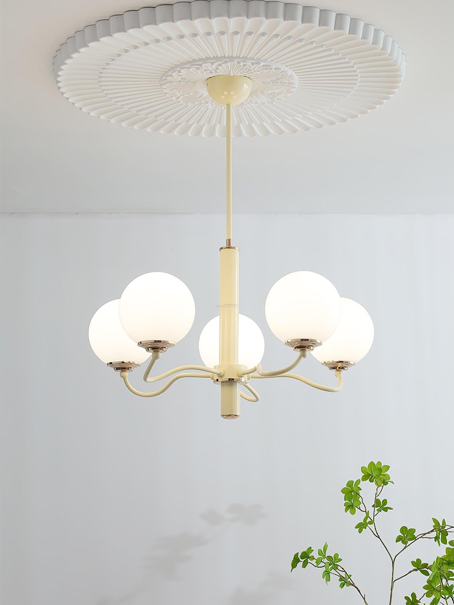 Radiant Globe Chandelier with 3/6/8 heads - Bend, Marshmallow Chandelier-1-Luxehomezone